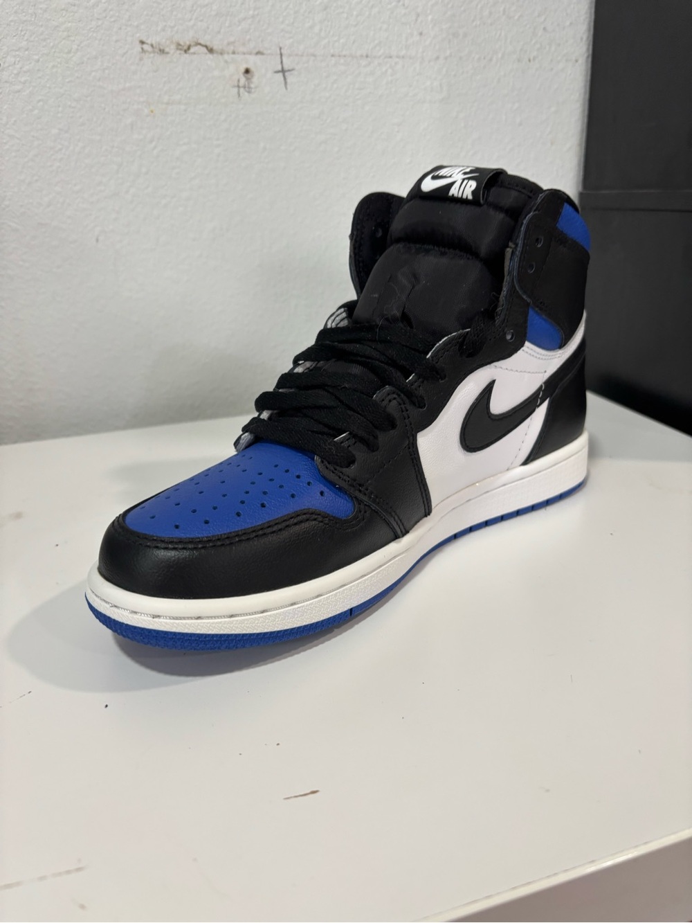 Nike Air Jordan 1 Retro High OG- Black/White/Royal Blue, Men’s size 7.5